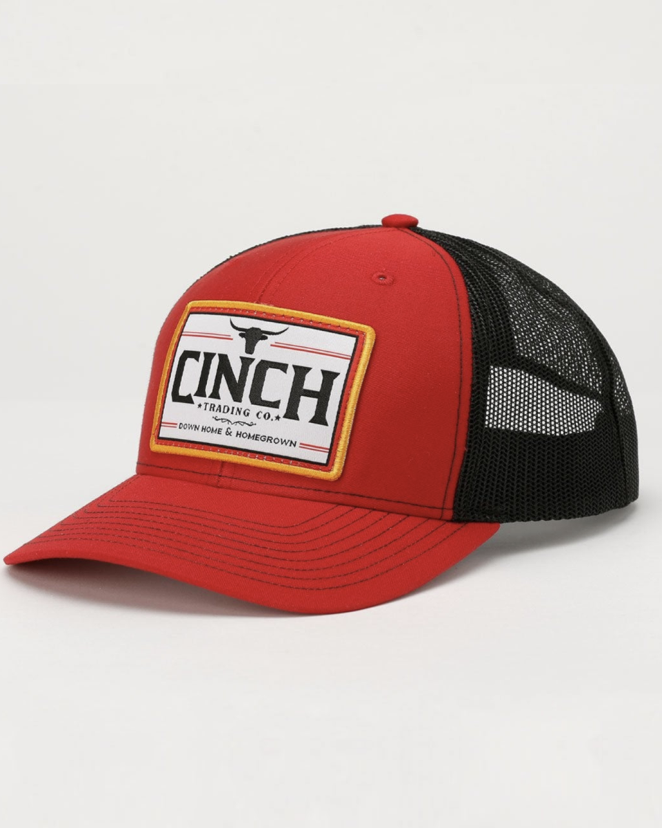 Men's Cinch Trading Company Trucker Cap - Red and Black