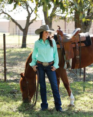 Women’s Solid Arena Fit Button-Down Western Shirt