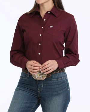Women’s Solid Arena Fit Button-Down Western Shirt