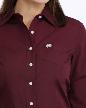 Women’s Solid Arena Fit Button-Down Western Shirt