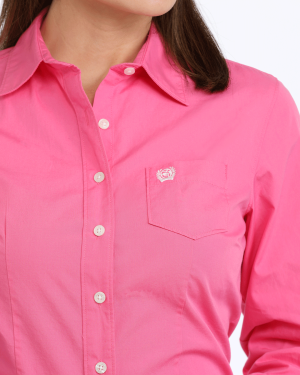 Women’s Solid Arena Fit Button-Down Western Shirt