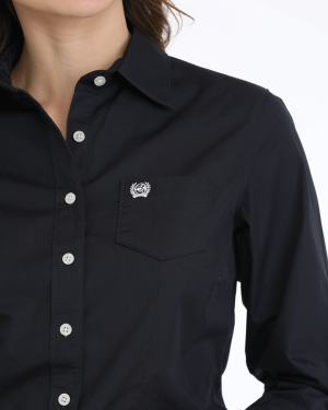 Women’s Solid Arena Fit Button-Down Western Shirt