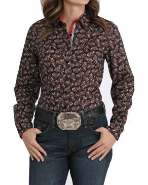 Women’s Arena Fit Button-Down Western Shirt