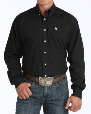 Men’s Solid Classic Fit Button-Down Western Shirt