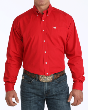 Men’s Solid Classic Fit Button-Down Western Shirt
