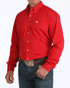 Men’s Solid Classic Fit Button-Down Western Shirt