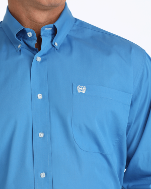 Men’s Solid Classic Fit Button-Down Western Shirt