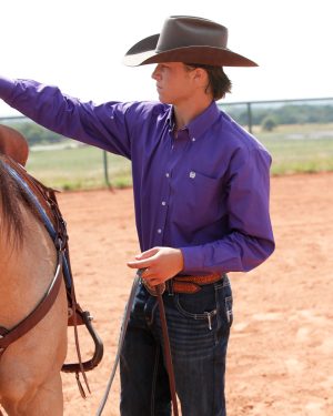 Men’s Solid Classic Fit Western Button-Down Shirt