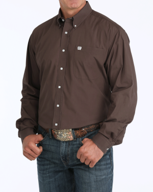 Men’s Solid Classic Fit Button-Down Western Shirt