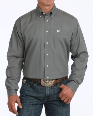 Men’s Solid Classic Fit Button-Down Western Shirt