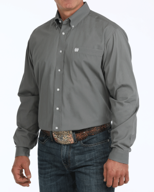 Men’s Solid Classic Fit Button-Down Western Shirt