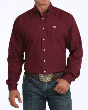 Men’s Solid Classic Fit Button-Down Western Shirt