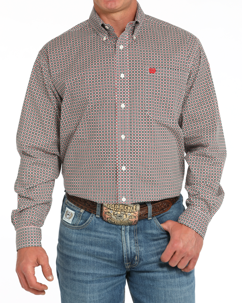 Men's Stretch Classic Fit Button-Down Western Shirt
