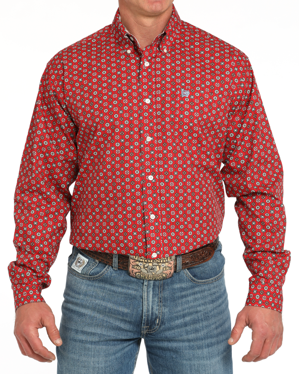Men's Classic Fit Button-Down Western Shirt
