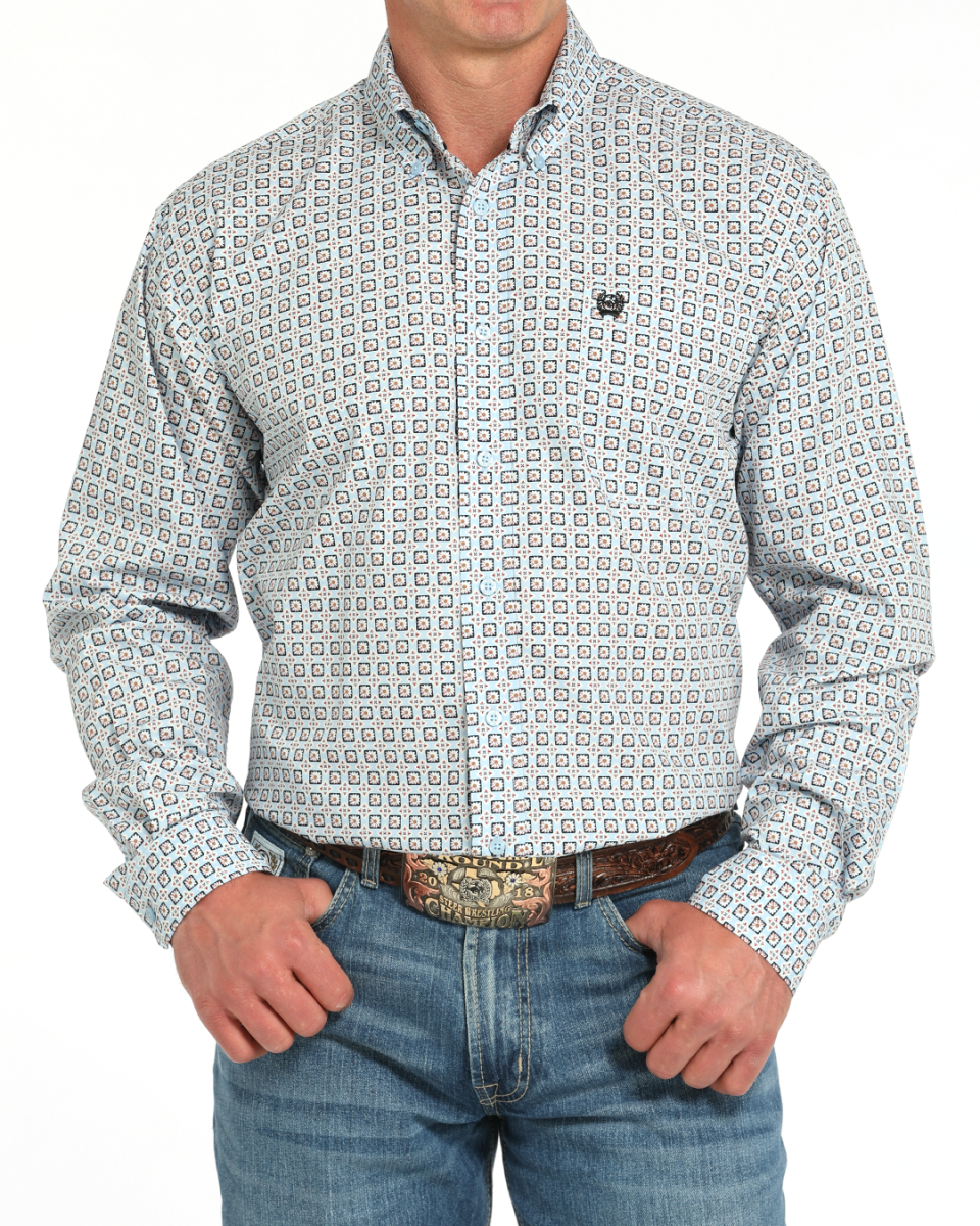 Men's Classic Fit Button-Down Western Shirt