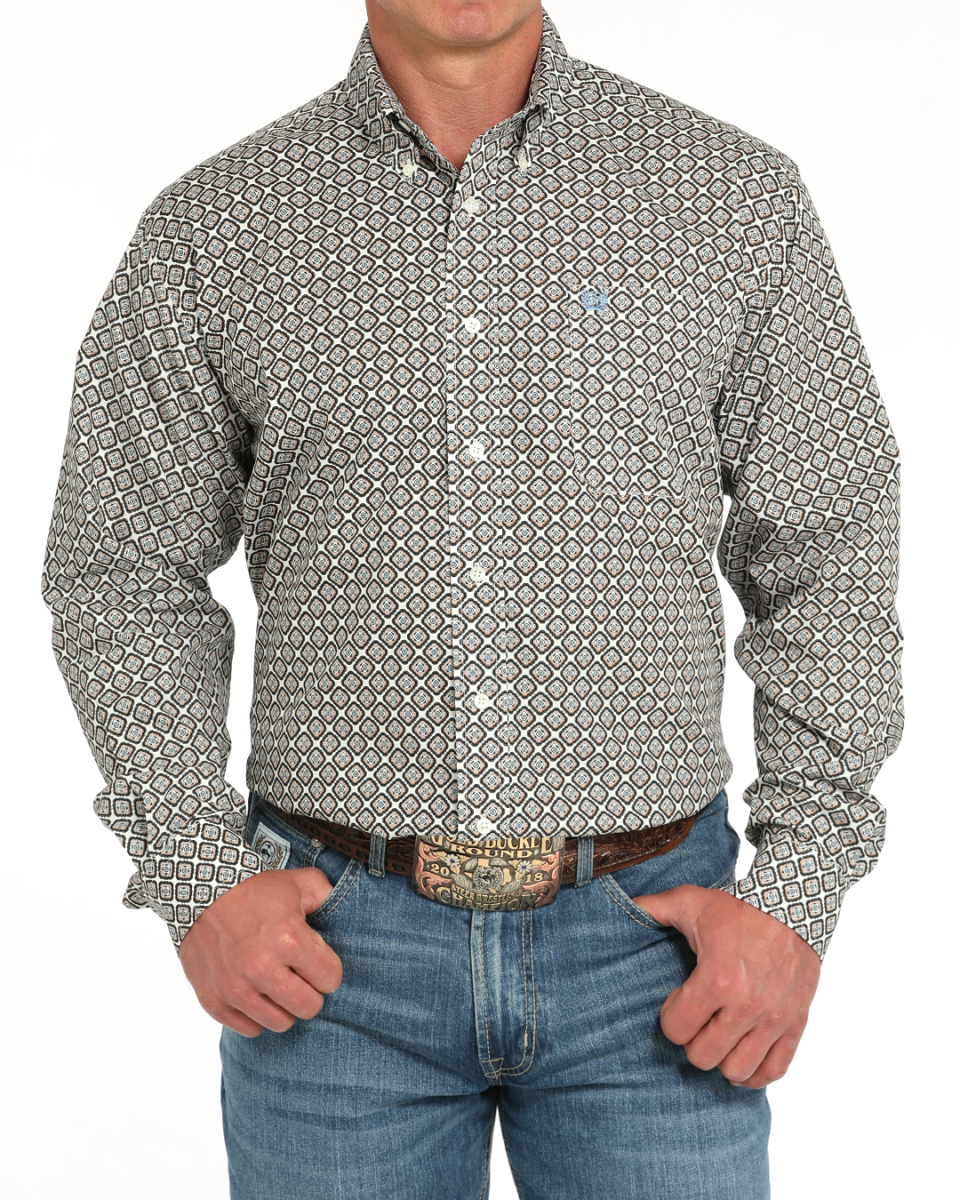 Men's Classic Fit Button-Down Western Shirt