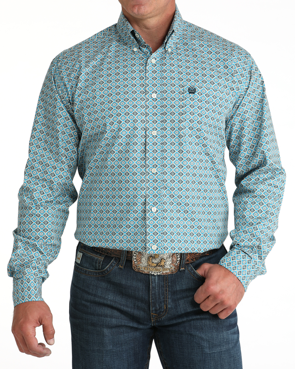 Men's Classic Fit Button-Down Western Shirt