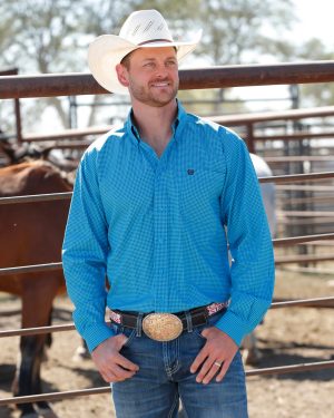 Men’s Classic Fit Button-Down Western Shirt