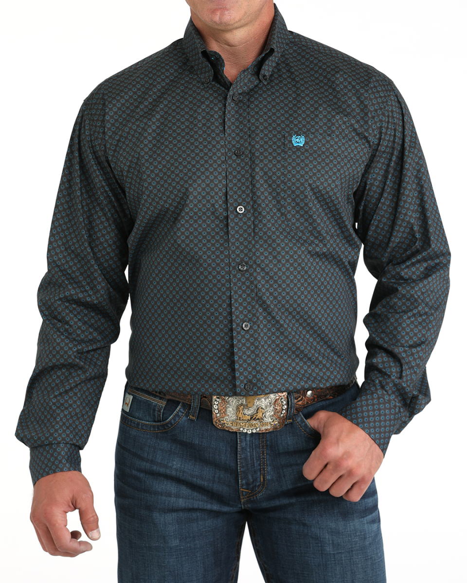 Men's Stretch Classic Fit Button-Down Western Shirt