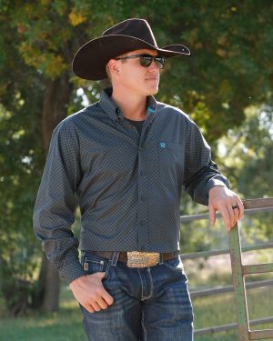 Men’s Stretch Classic Fit Button-Down Western Shirt