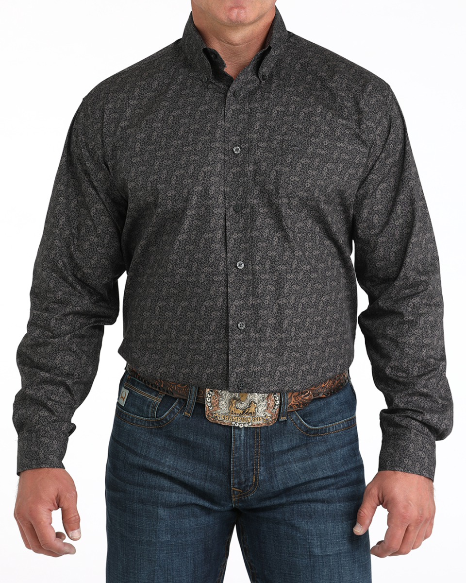 Men's Classic Fit Button-Down Western Shirt