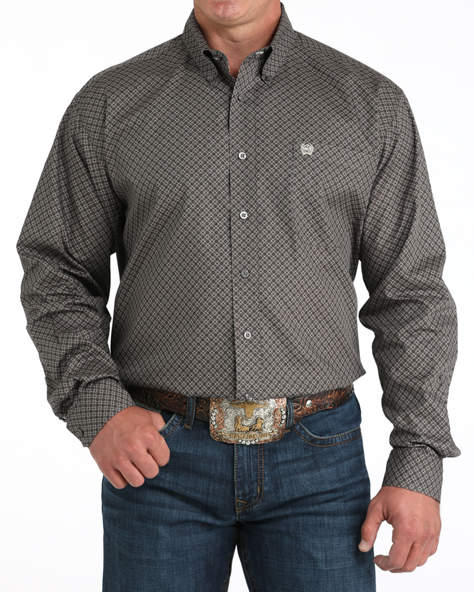 Men's Classic Fit Button-Down Western Shirt