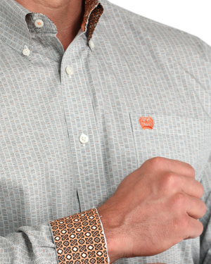 Men’s Classic Fit Button-Down Western Shirt