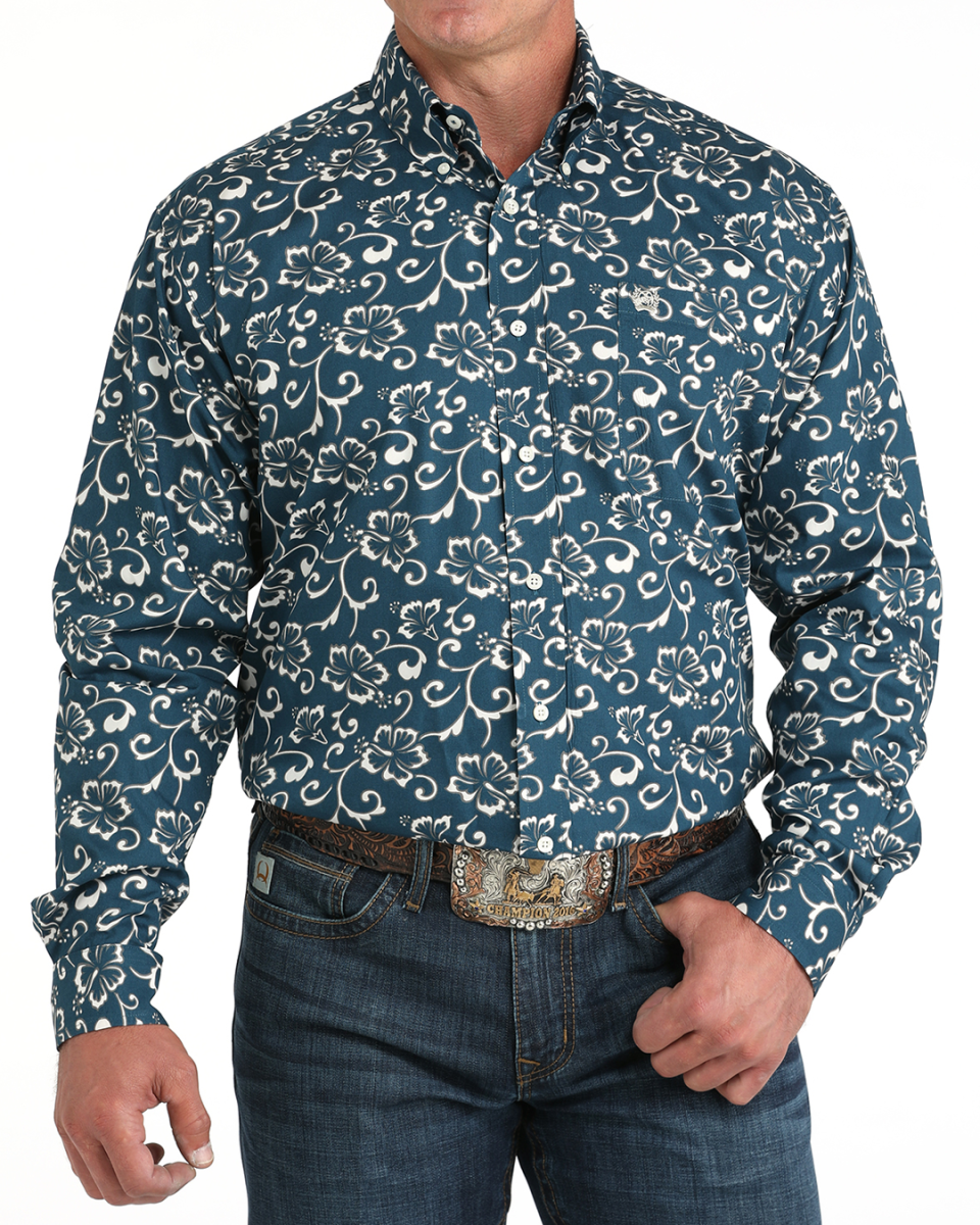 Men's Classic Fit Button-Down Western Shirt
