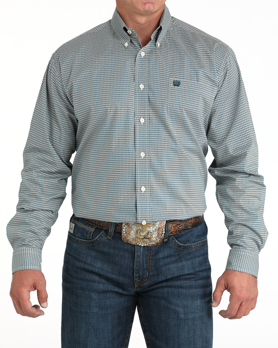 Men's Stretch Classic Fit Button-Down Western Shirt