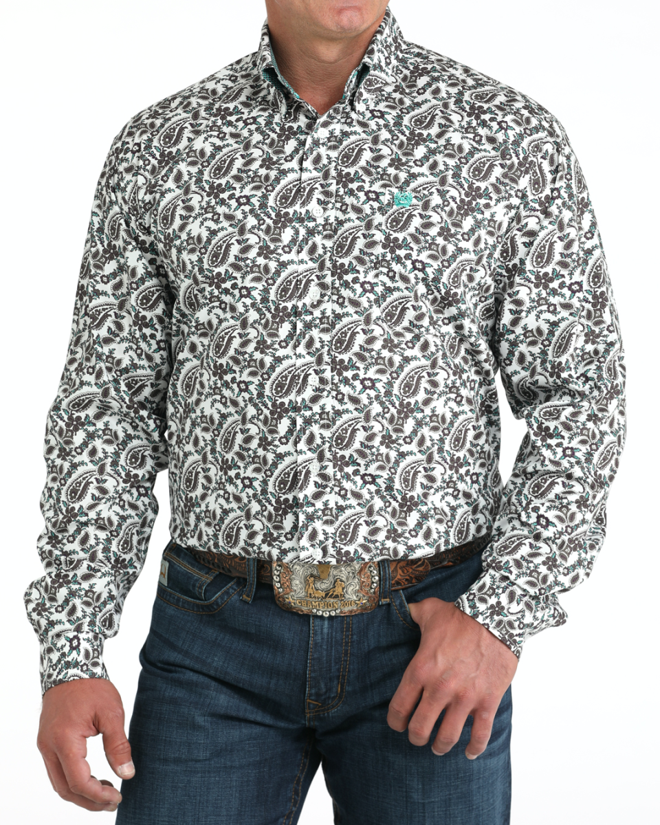 Men's Classic Fit Button-Down Western Shirt