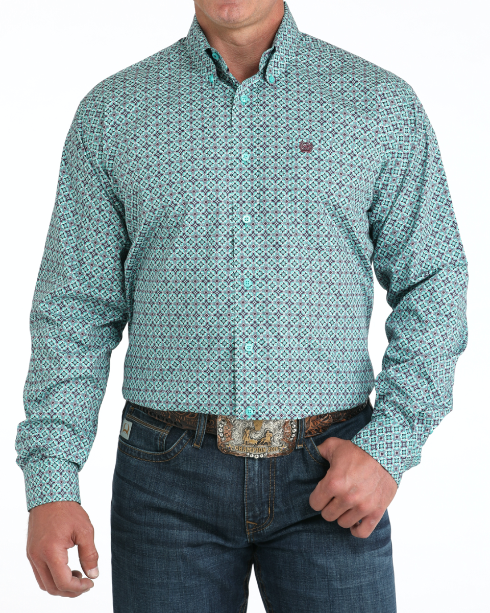 Men's Classic Fit Button-Down Western Shirt