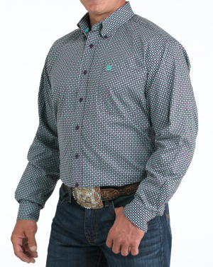 Men’s Stretch Classic Fit Button-Down Western Shirt