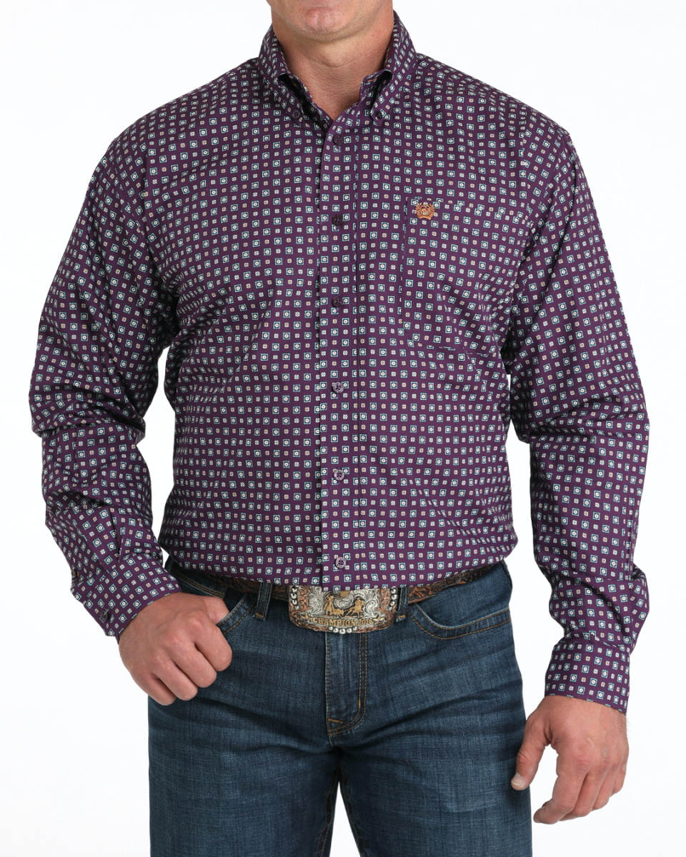Men's Classic Fit Button-Down Western Shirt