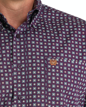 Men’s Classic Fit Button-Down Western Shirt