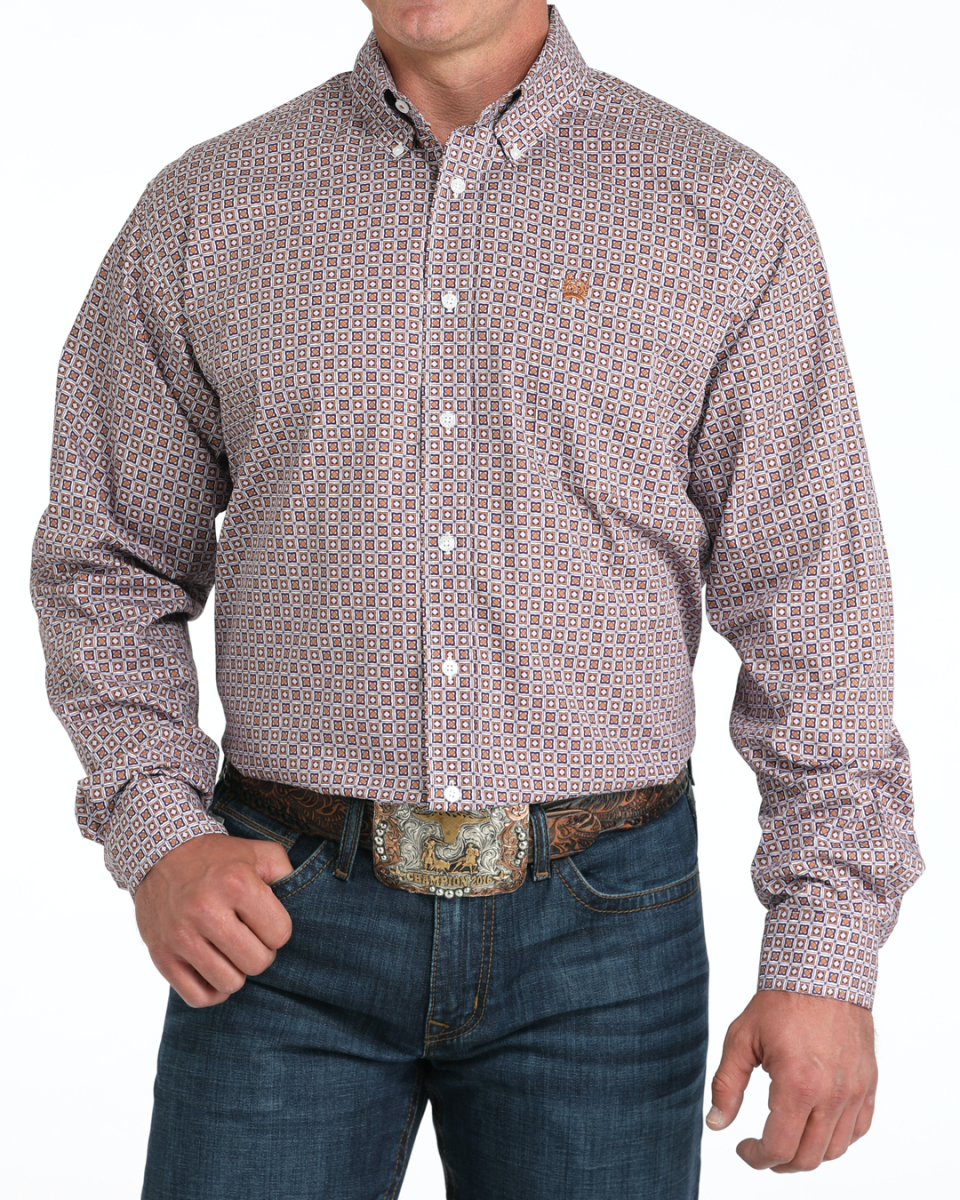 Men's Classic Fit Button-Down Western Shirt