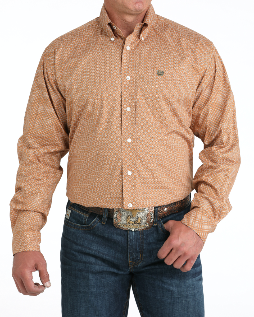 Men's Stretch Classic Fit Button-Down Western Shirt