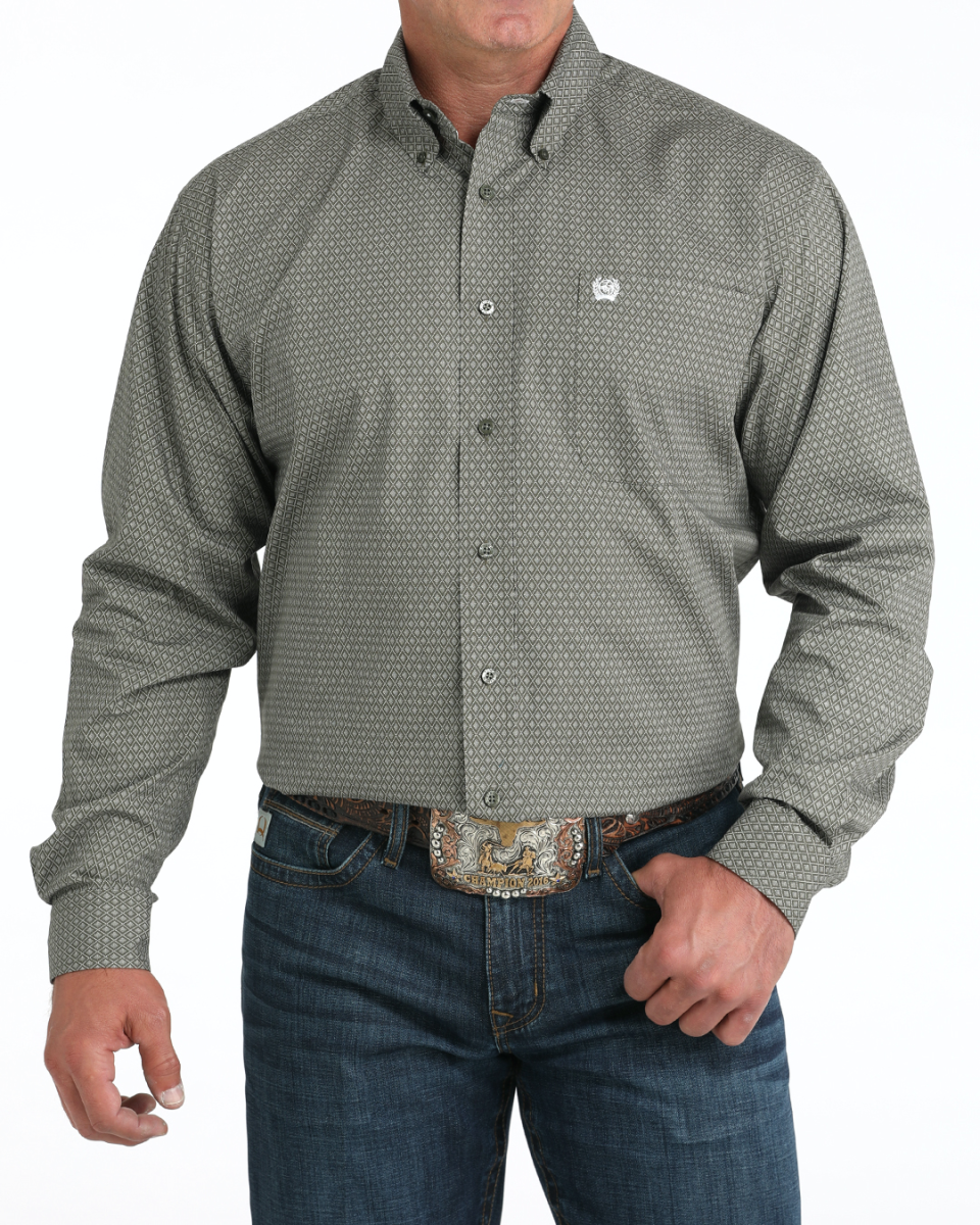 Men's Classic Fit Button-Down Western Shirt