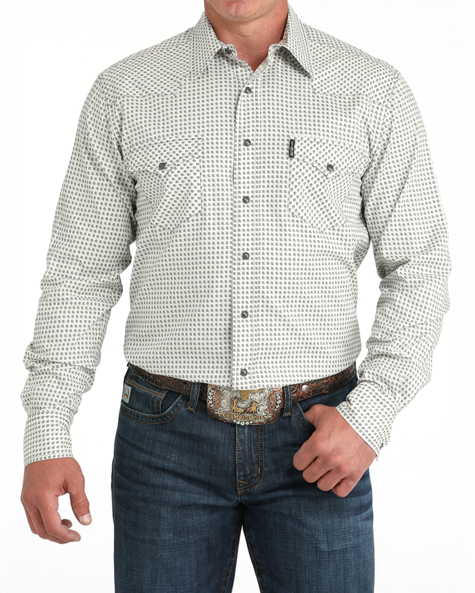 Men's Modern Fit Snap Front Western Shirt