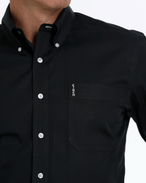 Men’s Solid Modern Fit Button-Down Western Shirt