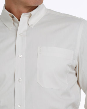 Men’s Solid Modern Fit Button-Down Western Shirt