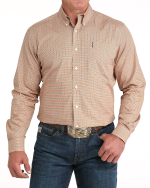 Men’s Modern Fit Button-Down Western Shirt