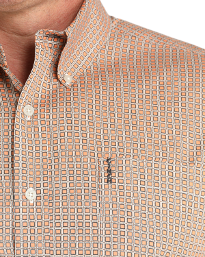 Men’s Modern Fit Button-Down Western Shirt