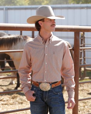 Men’s Modern Fit Button-Down Western Shirt