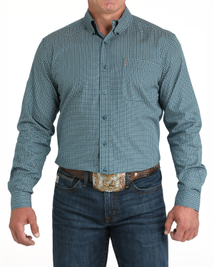 Men’s Modern Fit Button-Down Western Shirt