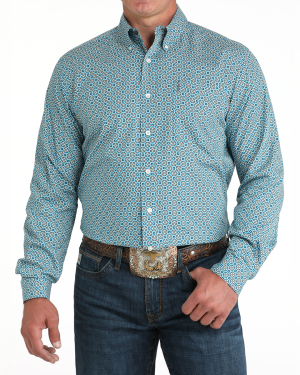Men’s Modern Fit Button-Down Western Shirt