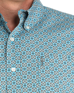 Men’s Modern Fit Button-Down Western Shirt