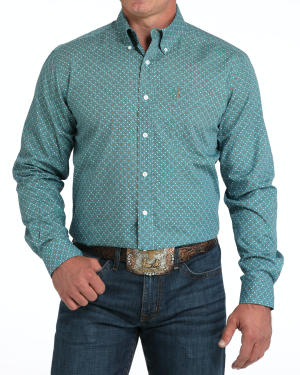 Men’s Modern Fit Button-Down Western Shirt