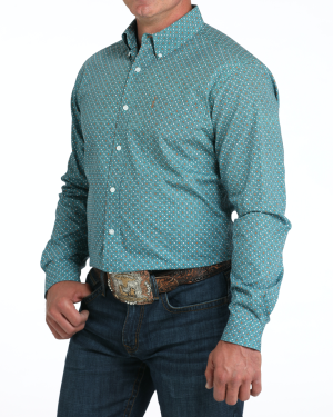 Men’s Modern Fit Button-Down Western Shirt