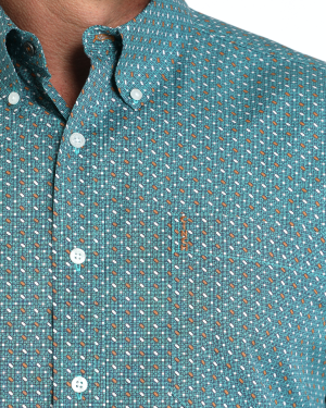 Men’s Modern Fit Button-Down Western Shirt