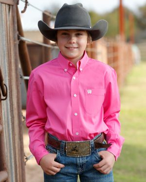 Boy’s Solid Button-Down Western Shirt
